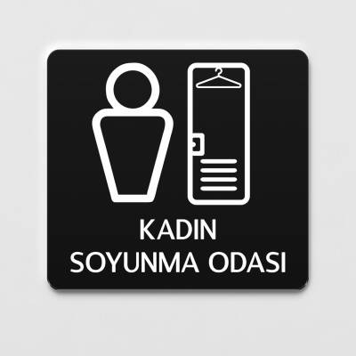 Kadın Soyunma Odası Tabelası Ofis Yönlendirme Kapı İsimlik Soyunma Alanı Tabela - 1