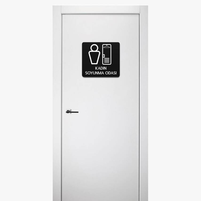 Kadın Soyunma Odası Tabelası Ofis Yönlendirme Kapı İsimlik Soyunma Alanı Tabela - 2