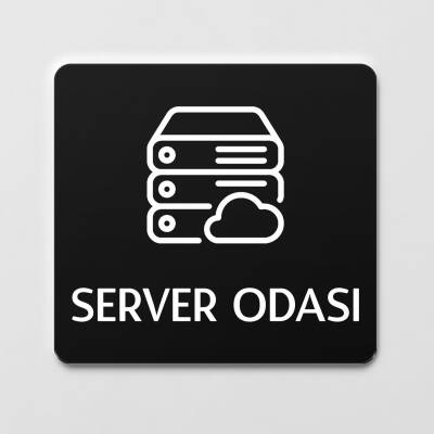 Server Odası Kapı Levhası Ofis Yönlendirme Kapı İsimlik Tabelası 