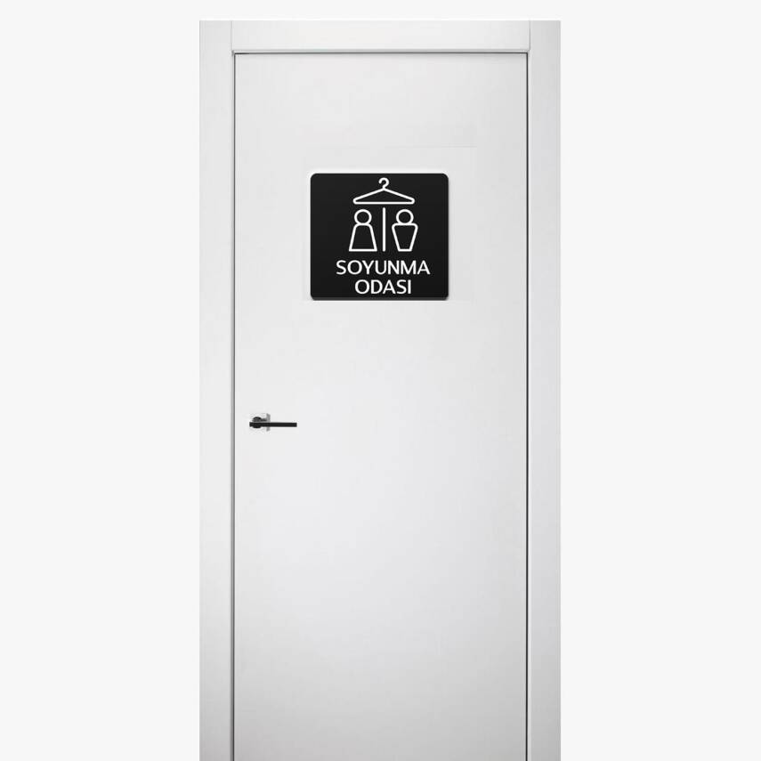 Soyunma Odası Tabelası Ofis Yönlendirme Kapı İsimlik Soyunma Alanı Tabela - 2