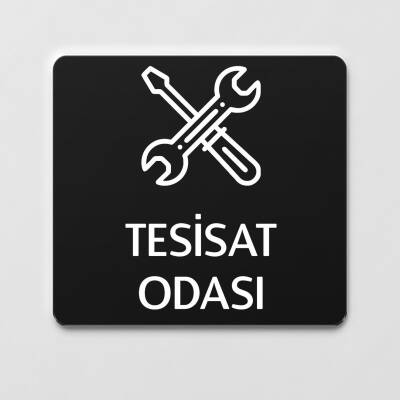 Tesisat Odası Ofis Yönlendirme Kapı İsimlik Fotokopi Tabelası - Ofistike